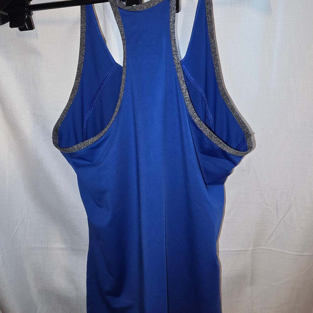 Adidas Blue Climalite Racerback Tank Top Medium - Picture 3 of 5